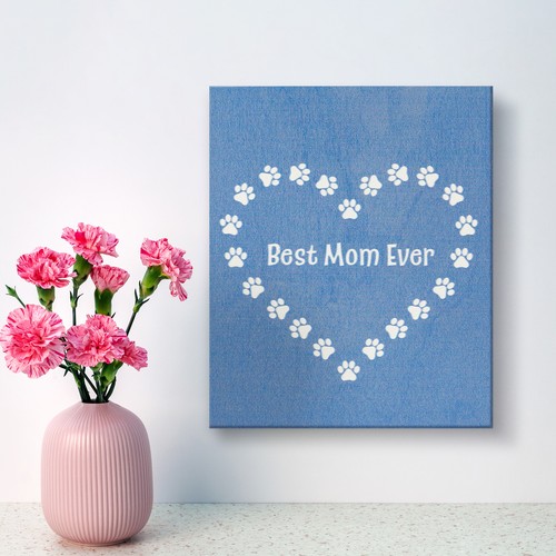 JennyGems Dog Mom Gifts, Best Mom Ever Sign, Mothers Day Gifts for Dog Cat Mom - Imagen 3 de 8