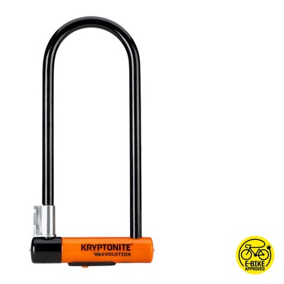 Kryptonite Evolution Series U-Lock - 4 x 11.5'', Keyed, Black, Includes bracket