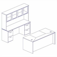 Mayline Corsica 72 Straight Front Computer Desk Set-mahogany on sale Mayline Corsica 72 Straight Front Computer Desk Set-mahogany on sale