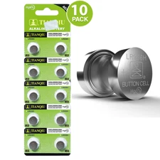 Tianqiu LR936H AG9 Alkaline 1.5V Button Cell Batteries (10 Pack) - EXPIRED 2023