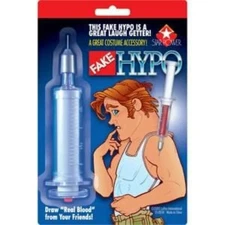 FAKE BIG HYPO NEEDLE Blood Nurse Doctor Shot Syringe Toy Costume Dr Prop Joke