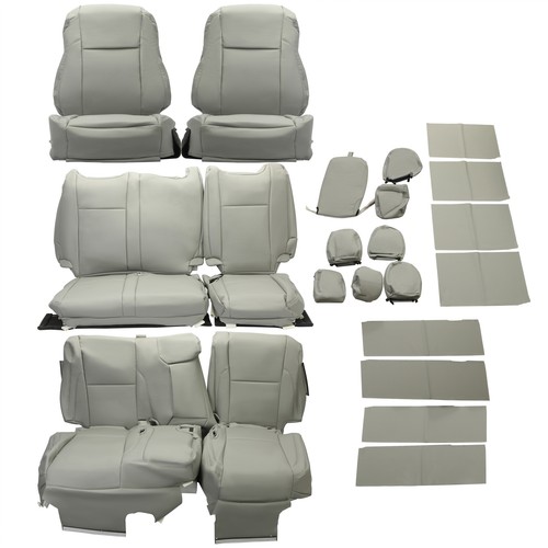 Full Set Seat Covers For Toyota Highlander 14-19 Grey Synthetic Leather - Picture 2 of 15