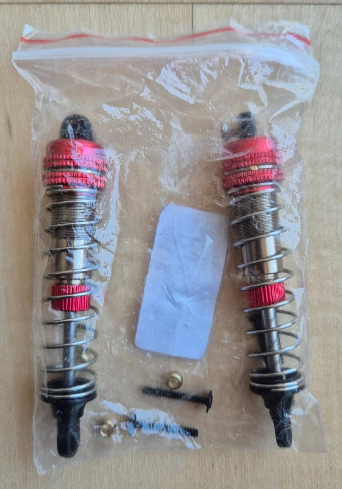 6 Stk. echte, rote Öldruck Stoßdämpfer , RC car, XLH, Xinlehong s-idee 9125 - Bild 3 von 4