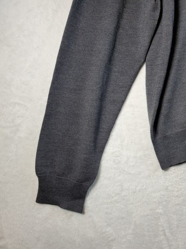 Joseph & Lyman Sweater Mens Size XL Gray 100% Wool Long Raglan Sleeve Round Neck - Picture 6 of 8