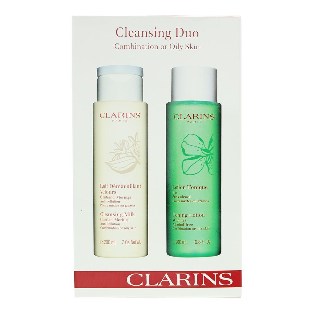 Clarins Cleansing Duo Gift Set Cleansing Milk + Toning Lotion eBay