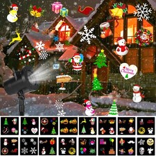 16 Slides Christmas Snowflake Projector Santa Claus Projection Lamp Landscape