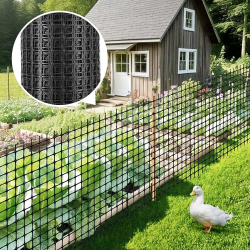 80M Plastic Wire Mesh Animal Fence Farm Pet Bird Coop Fencing Roll Guard Barrier - Picture 3 of 11