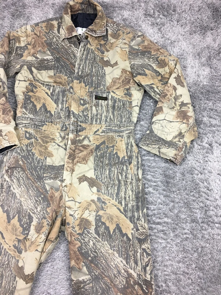 VTG Liberty Camo Coveralls Mens Size Medium Tall 38-40 Green USA - Image 3 of 4