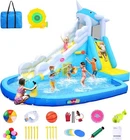 ?12-in-1 Ultimate Backyard Waterpark Waterslide House Park w/Wrist Squirt Gun?