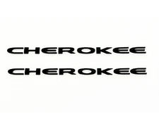 2Pcs Jeep Cherokee Gloss Black Front Door Emblem Badge Nameplate Mopar OEM