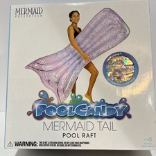 Poolcandy Mermaid Collection Mermaid Tail Pool Raft 6 Foot Long