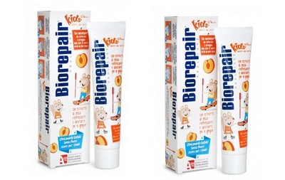 Biorepair Kids 0-6 Oral Care Toothpaste Peach 1.7fl.oz 50ml, Pack of 2