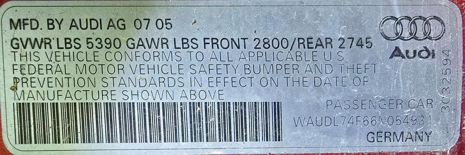 Audi R8 2008-2015 Front Blower motor P/N 1535347