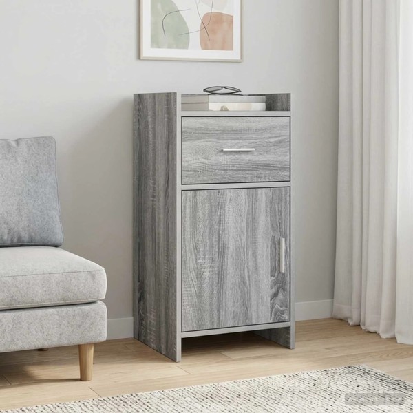 Sideboard Grau Sonoma Eiche Dekor 40 X 36 X 80 Cm Holzwerkstoff-image