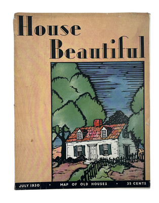 House Beautiful Magazine July 1930 Map of Old Houses