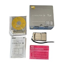 Nikon COOLPIX S4 6.0 MP Digital Camera - Silver Tested & Working