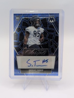 2025 Mosaic Shemar Turner Rookie Scripts Auto No. Huddle Blue Bears #RS-STR