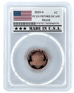 2025 S Lincoln Penny 1C PCGS PR70 DCAM Made In USA Holder