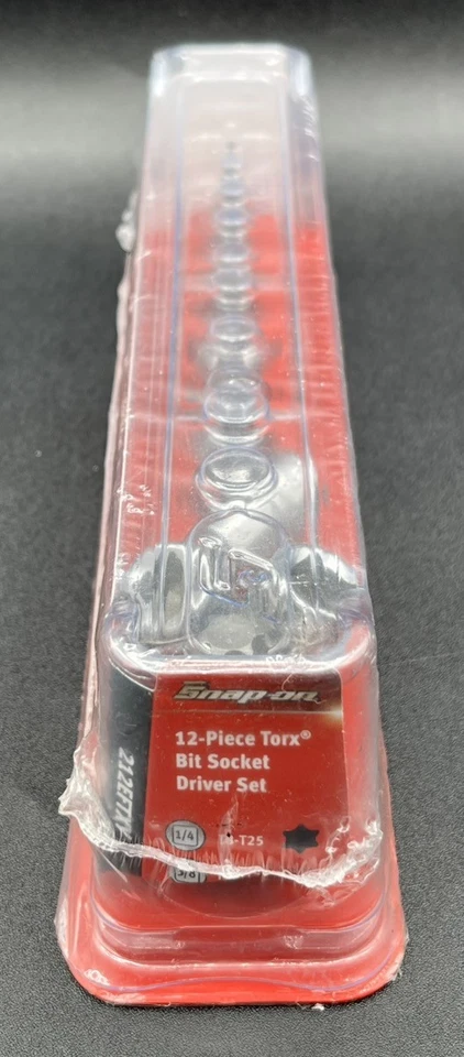 SNAP ON 212EFTXY 1/4" & 3/8" DRIVE 12 PC TORX STANDARD BIT SOCKET DR (MVP033934) - Image 2 of 3