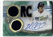 2019 Topps Triple Threads Nick Ciuffo Rookies Auto Relic Emerald #/50 #RFPAR-NC