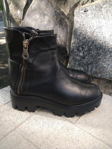 Women Andrea Puccini Ankle Boots Black Leather 39