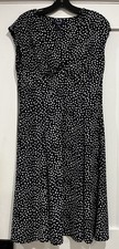 CHAPS Dress Women’s M Black White Polka Dot Sleeveless