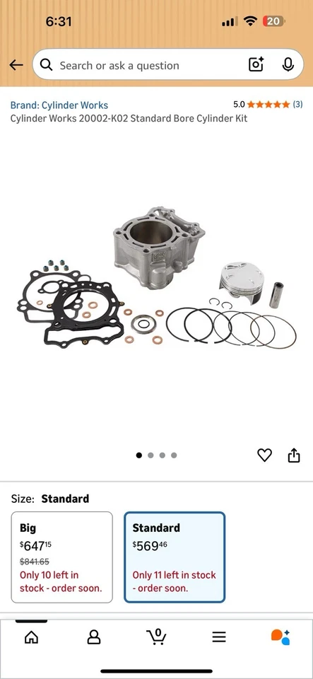 Cylinder Works STD Bore Cylinder Kit Yamaha WR250F 05-11 YZ250F 05-07 20002-K02 - Image 3 of 3