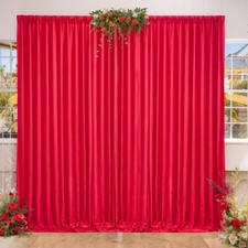 10 x 8ft Red Backdrop Curtains for Wedding Backdrop Drapes Red Photo Backgrou...