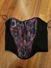 BNWT Gorgeous Black Floral SHEIN BAE boned corset basque top size Small S 4 — photo 6