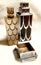Antique LUCIEN LELONG 1876-1931 Lalique Flacon Paris SKYSCRAPER BOTTLE and BOX