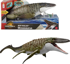Jurassic World Rebirth Bite N Blast Mosasaurus Action Figure  Mini Dilophosauru
