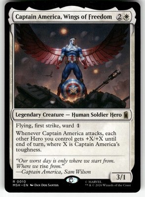 Captain America, Wings of Freedom 10 Marvel Super Heroes Magic: The Gathering NM