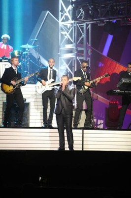 Plan B performs on stage during The BRIT Awards 2011 at The O2 on - Old Photo