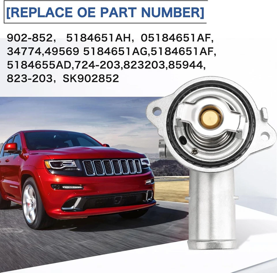 Bomba de agua del motor de 3,6 L para Dodge Durango 2011-2023 + junta + carcasa del termostato Foto 3 de 4