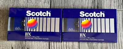 2 Brand New Scotch BX position I 120 EQ Cassette Tapes