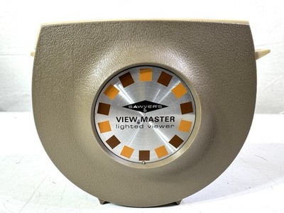 VINTAGE 1960sn Sawyers ViewMaster Lighted Brown Viewer - Battery Powered Works