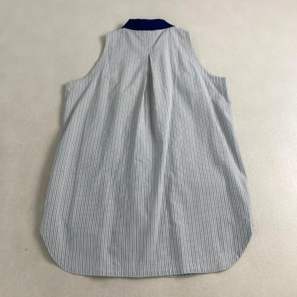 Christian Dior Conjunto Falda Acampanada a Rayas Retro Para Mujer Conjunto M/L Algodón Azul Blanco Foto 3 de 4