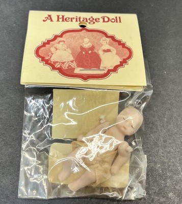 Vintage Jointed 2  Porcelain Baby - The Heritage Doll Co. Essex Britain Sealed