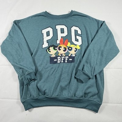 Powerpuff Girls Women's Pullover Cartoon Network Sweatshirt Graphic M