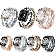 Strap for Apple Watch S12 11 10 9 8 7 6 5 4 3 Ultra 4 3 2 SE3 Beads Elastic Band