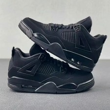 Jordan 4 "Black Cat" Men's Retro Basketball Shoes Mid Top