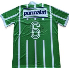 Hand Signed Roberto Carlos Number 6 Palmeiras Home Shirt With COA (1)