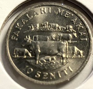 elf Tonga 10 Seniti 1977 Cow  FAO