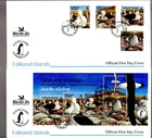 (V3109) Falkland Islands 2003 BIRDS SAVE THE ALATROSS REGULAR & MINI SHEET  FDCs
