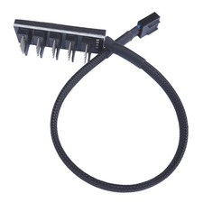 4pin PWM Molex Fan Hub 1-to-4/1-to-5 PC 12V Black cable fan splitter 40cm