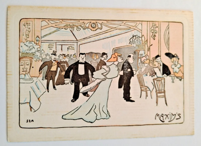 OHNE ILLUSTRATION MAXIM'S VISITENKARTE MONIQUE METIVIER REZEPT POULARDE SEHR GUTER ZUSTAND