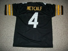 D.K. METCALF Unsigned Custom Pittsburgh Black Sewn Football Jersey Sizes S-3XL