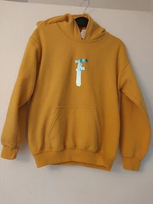 Child's Mustard Hoodie with Pockets Age Approx 5-6. Used Condition - Image 1 of 4