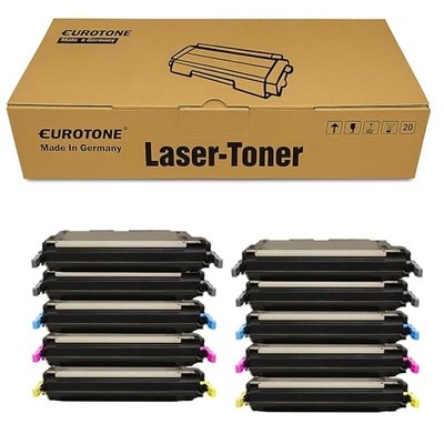 Eurotone 10x Tonerkassette kompatibel für Canon CRG711 Mehrfarbig PLUS25