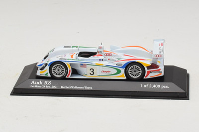 400010903 Audi R8 Le Mans n3 Herbert Kelleners 24h Le Mans 2001 Minichamps 1/43